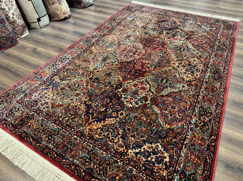 5.9 x 9 Karastan Rug Multicolor Panel Kirman #717, Original 700 Series, Wool by Jewel Rugs