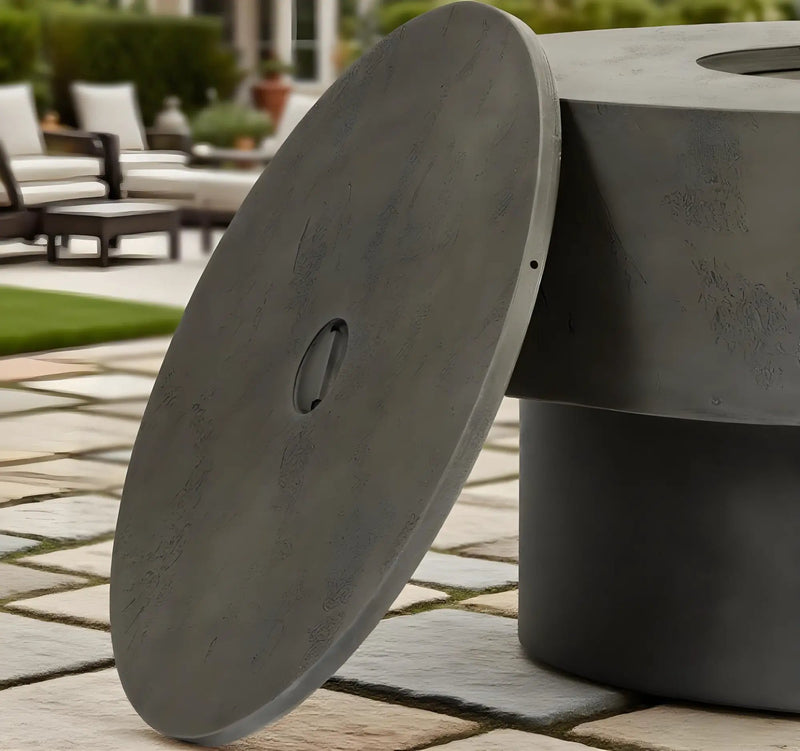 34-Inch Round Propane Fire Pit Table by HouseOfZazla