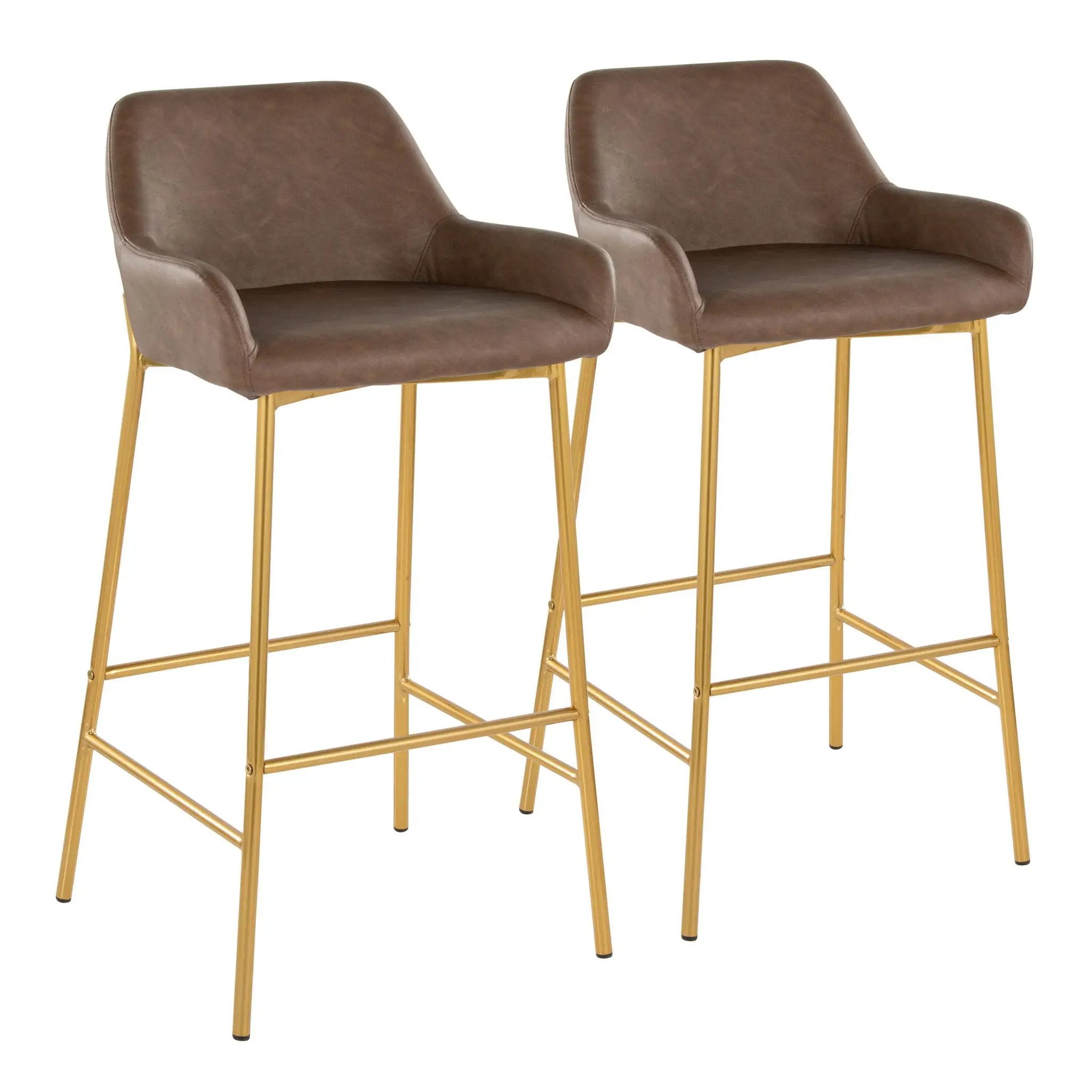 Daniella - Contemporary / Glam Fixed Height Bar Stool (Set of 2) by HouseOfZazla