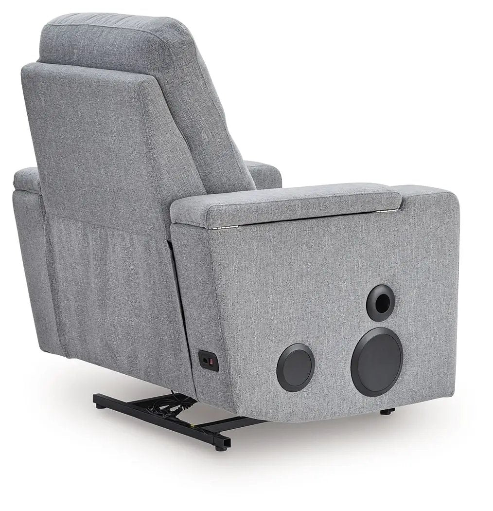Pineland - Glider Power Recliner With Audio System - Pewter by Unique Piece Furniture