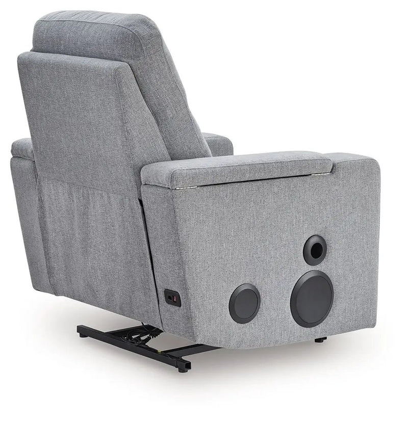 Pineland - Glider Power Recliner With Audio System - Pewter by Unique Piece Furniture