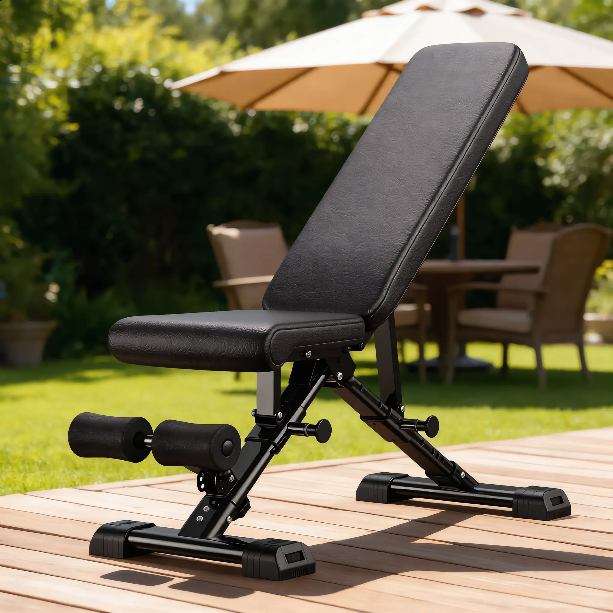 Adjustable Weight Bench with Resistance Bands by HouseOfZazla