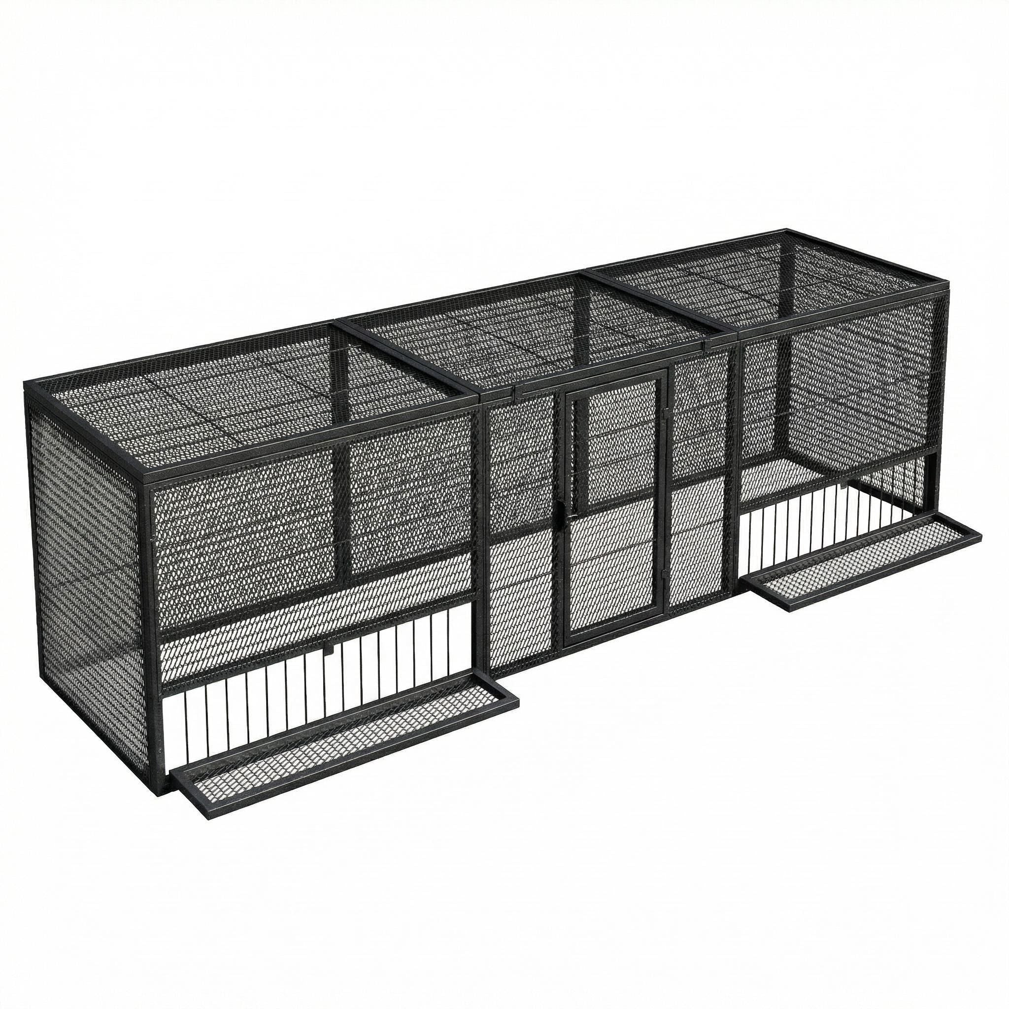 Thickened Chicken Coop For Outdoor - Black / Silver by HouseOfZazla