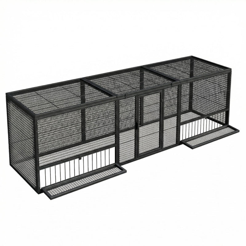 Thickened Chicken Coop For Outdoor - Black / Silver by HouseOfZazla