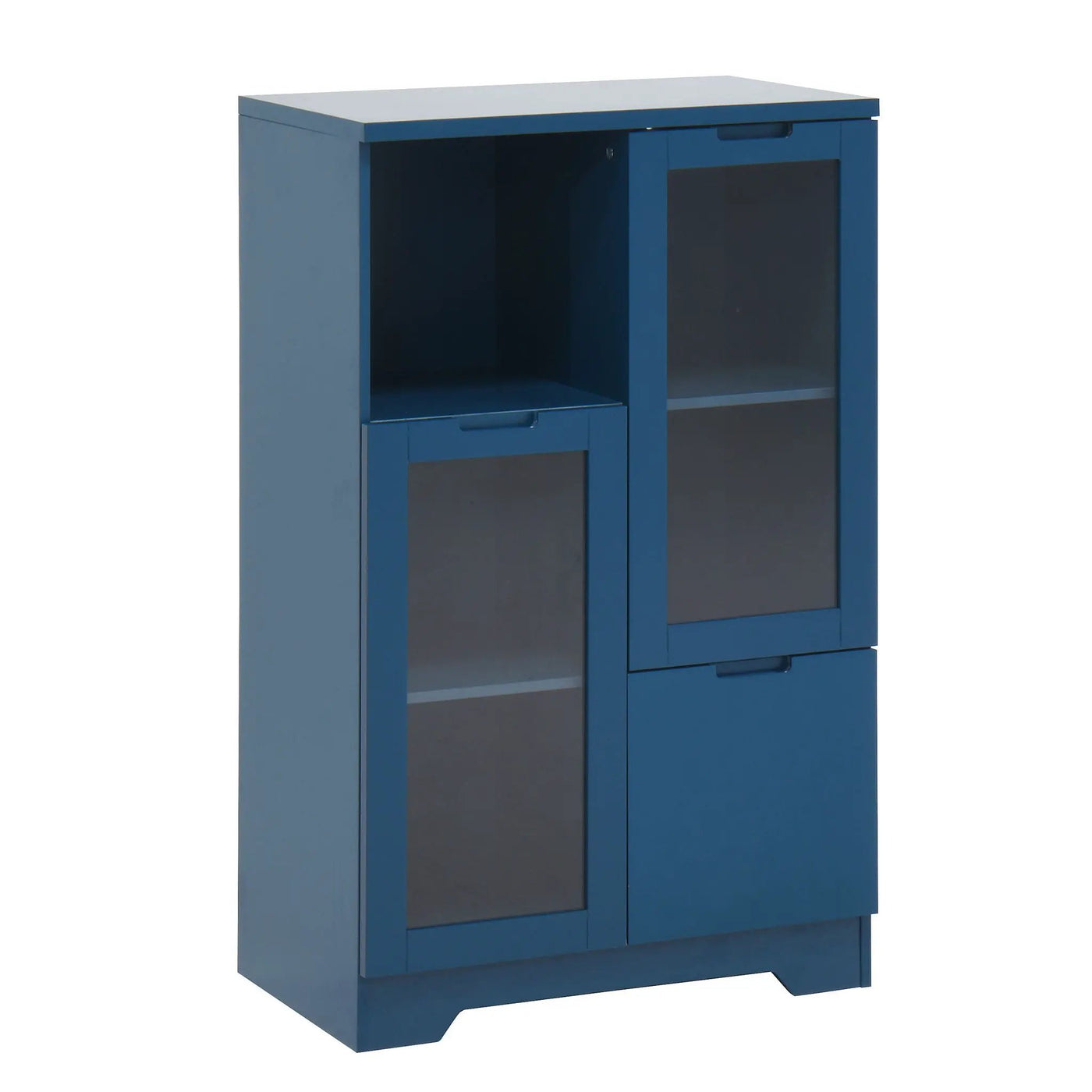 Modern Cabinet With Glass Doors And Drawer by HouseOfZazla