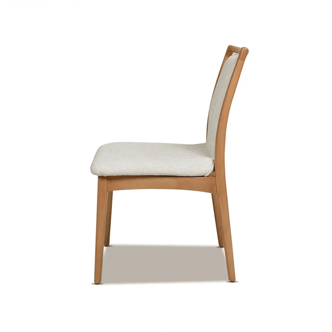 Scandi - Upholstered Dining Chair, Stain Resistant High (Set of 2) - Natural Light Brown / White Pepper by HouseOfZazla