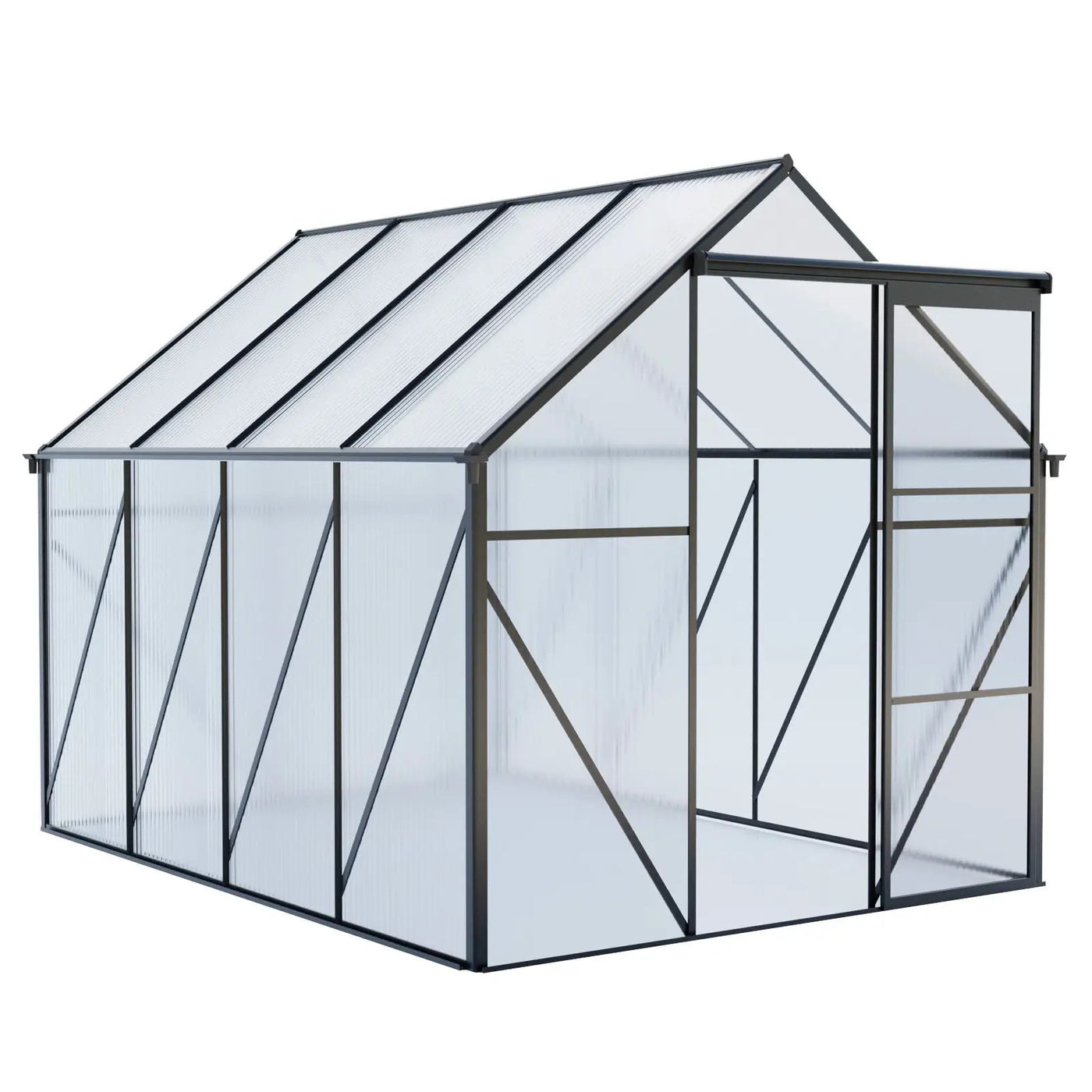 Polycarbonate house Raised Base And Anchor Aluminum Heavy Duty Walk-In houses For Outdoor Backyard In All Season by HouseOfZazla