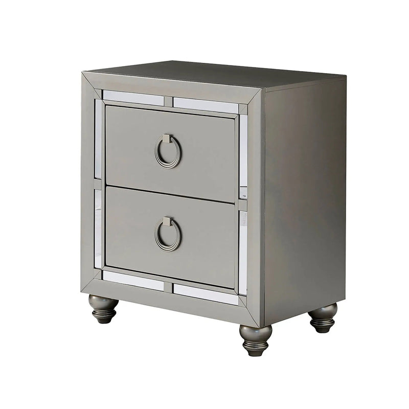 Chloe - Nightstand - Gemstone Silver by Unique Piece Furniture