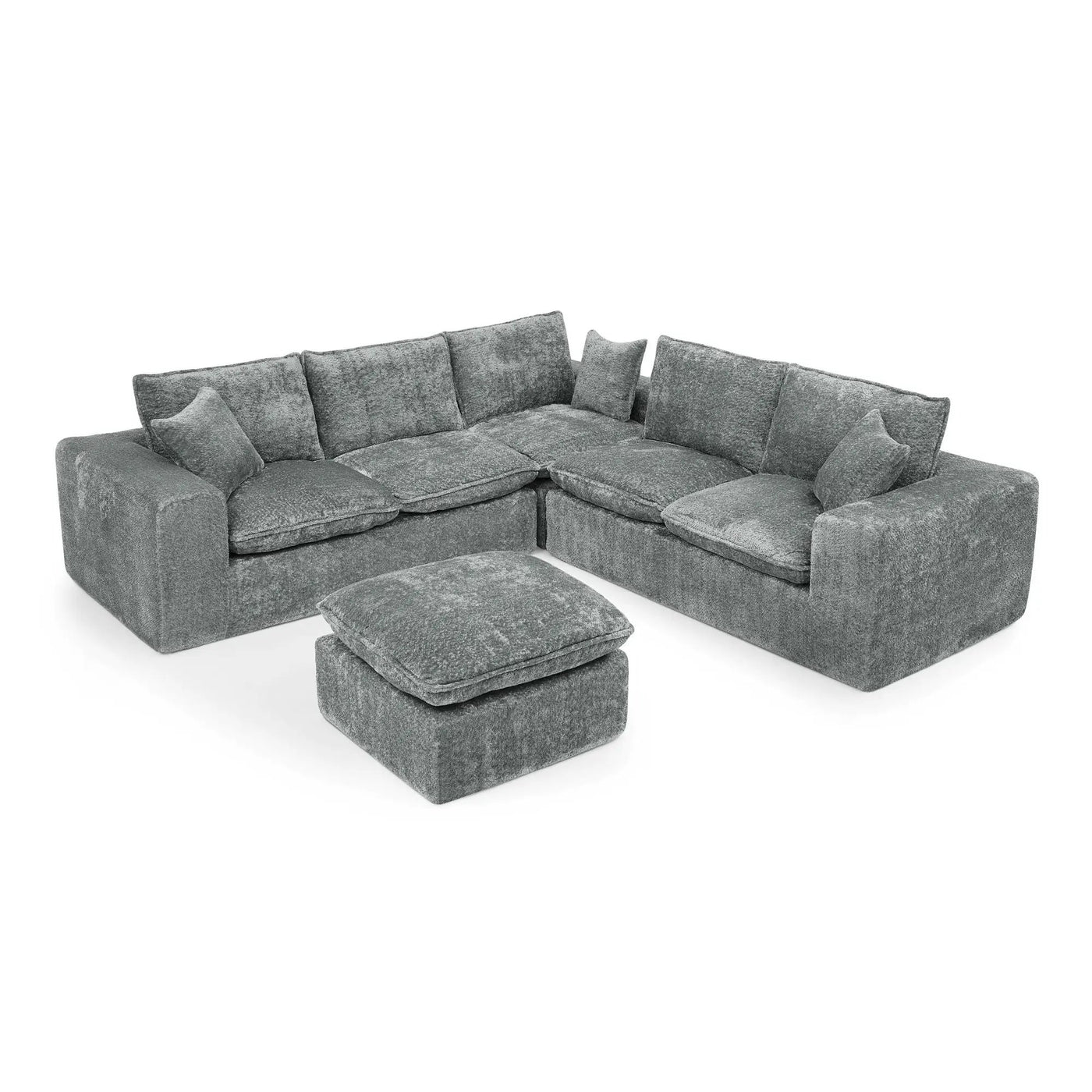 Sectional Sofa With Moveable Ottoman by Unique Piece Furniture