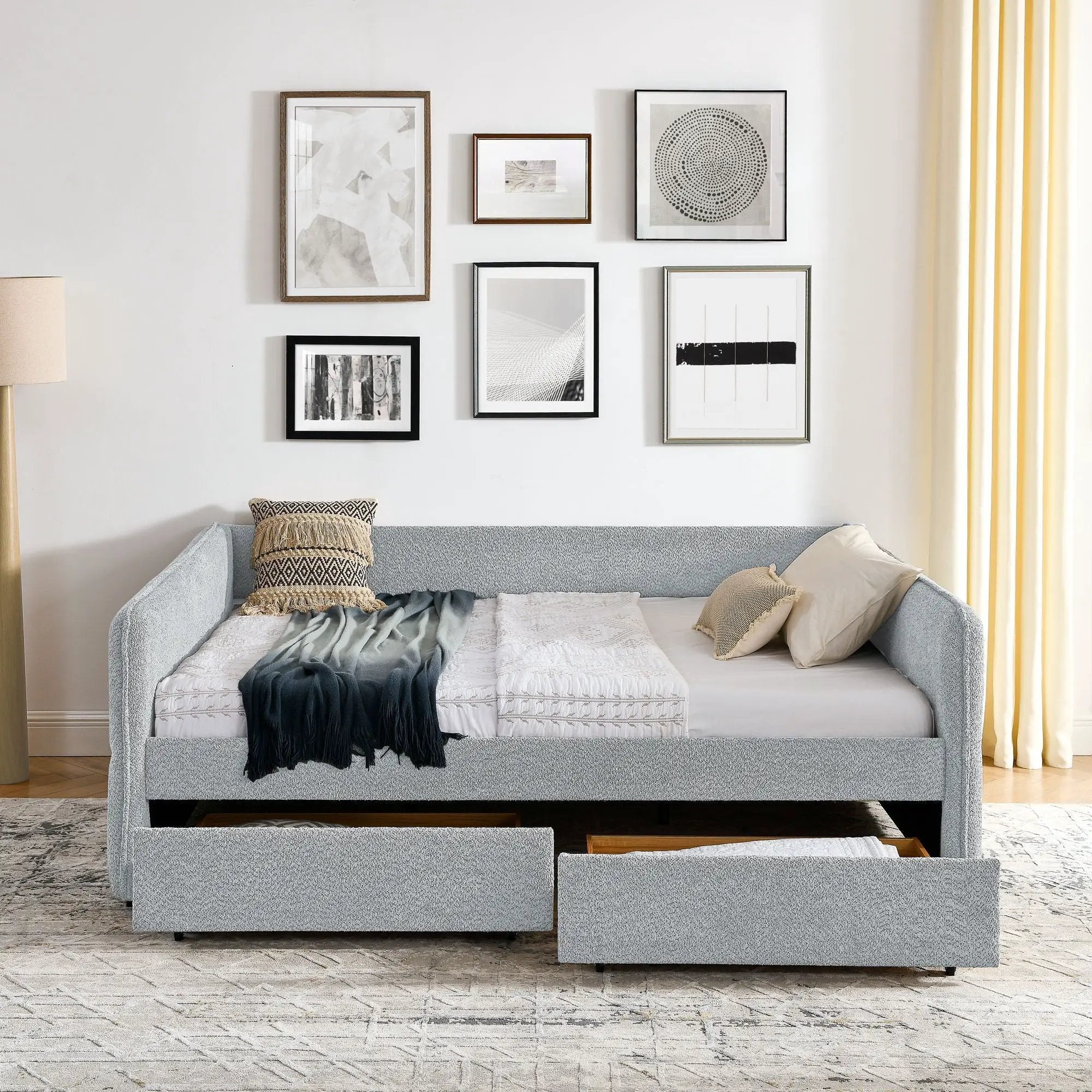 Upholstered Daybed & 2 Drawers by Unique Piece Furniture