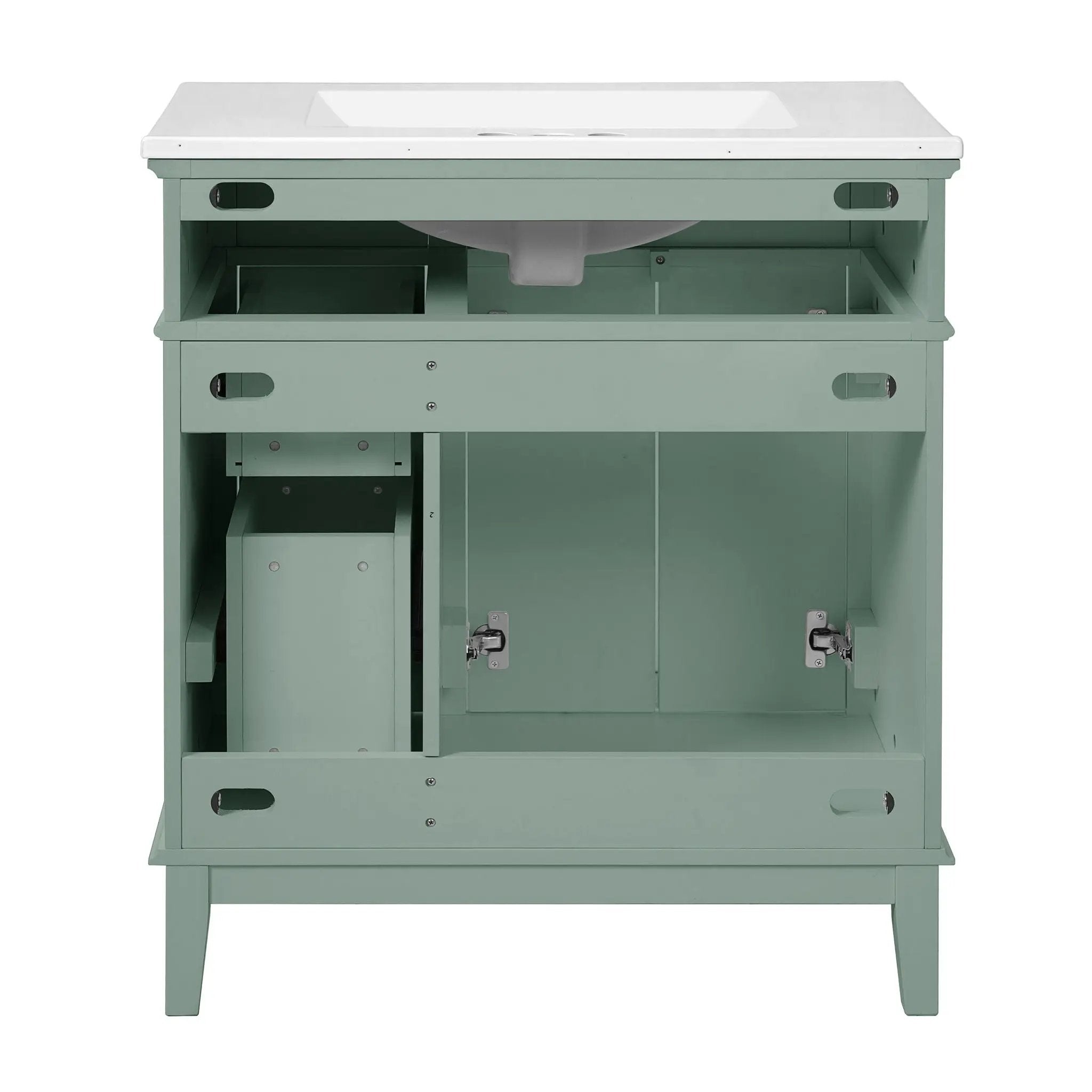 Modern Bathroom Vanity With Sink, Storage Cabinet, Soft Close Doors, Deep & Standard Drawers