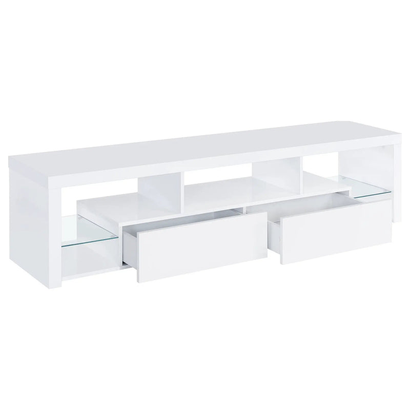 Jude 3-piece 71-inch TV Entertainment Center White High Gloss by Unique Piece Furniture