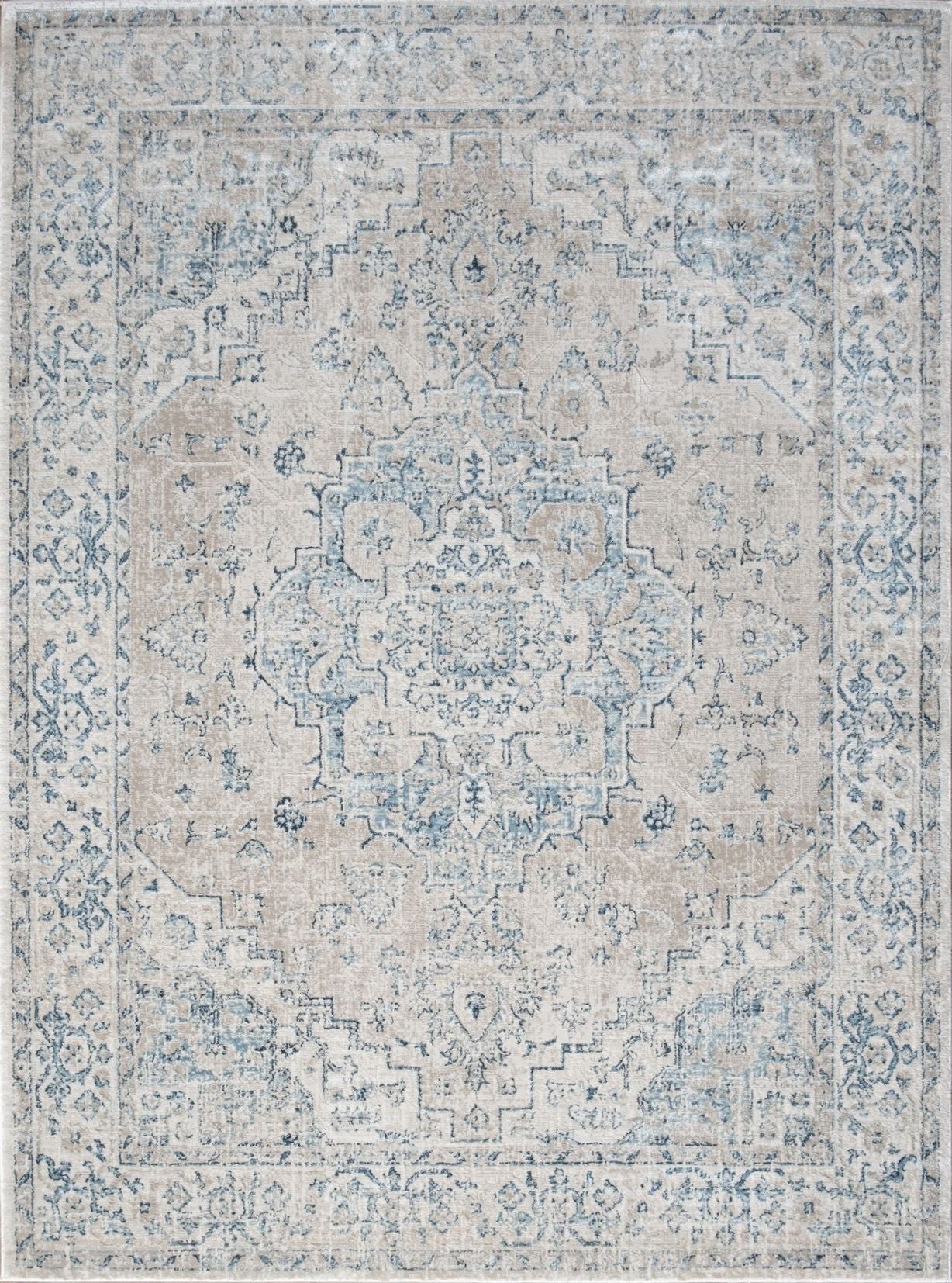 Noble - 5'3" X 7'3" Area Rug - Ivory, Polyester by HouseOfZazla