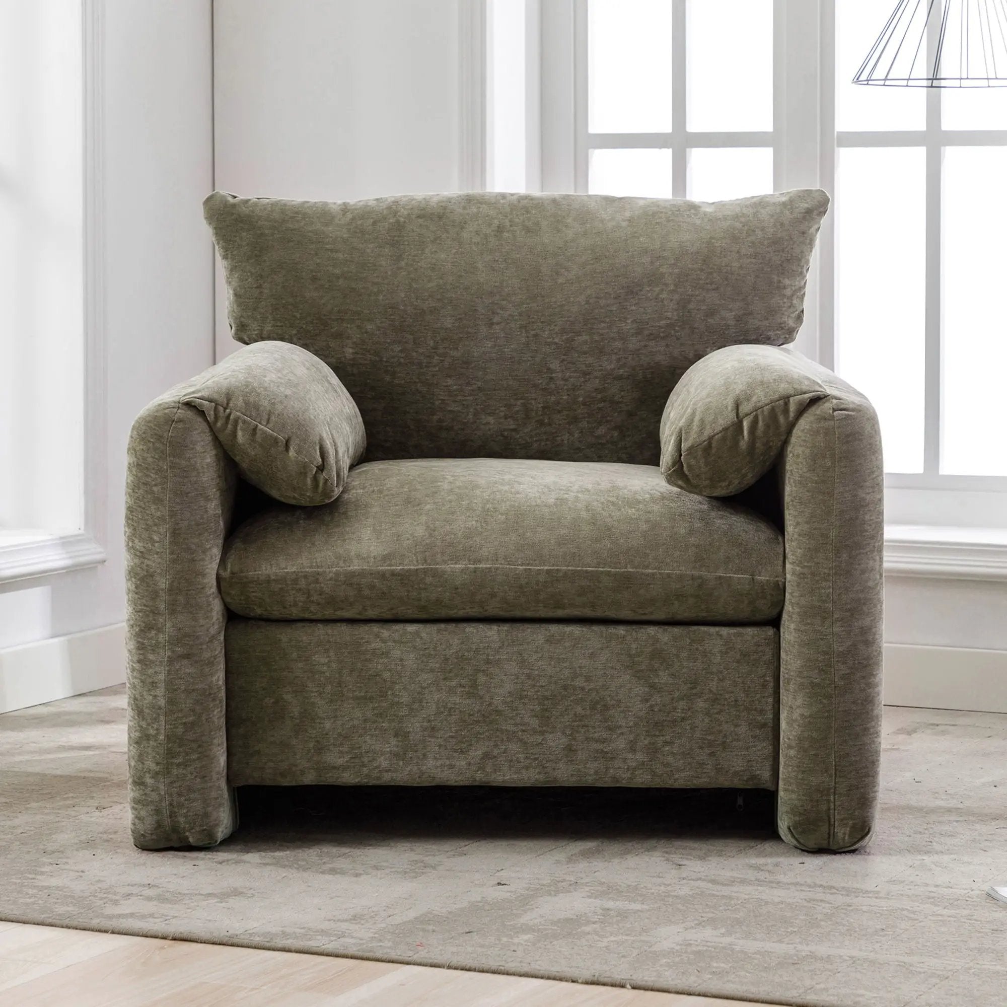 Oversized Accent Single Sofa Lounge Chair - Matcha Green by HouseOfZazla