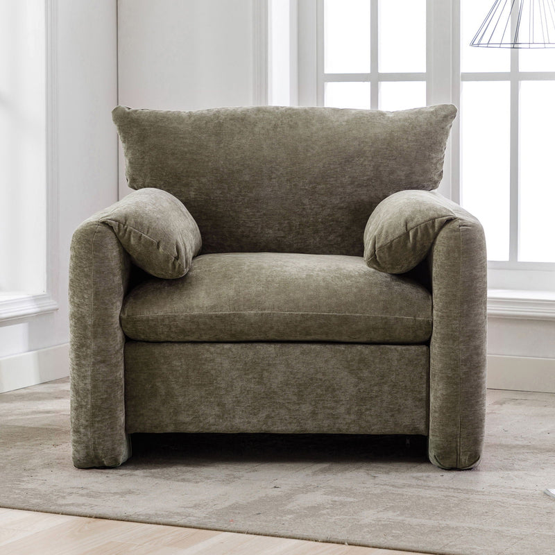 Oversized Accent Single Sofa Lounge Chair - Matcha Green by HouseOfZazla