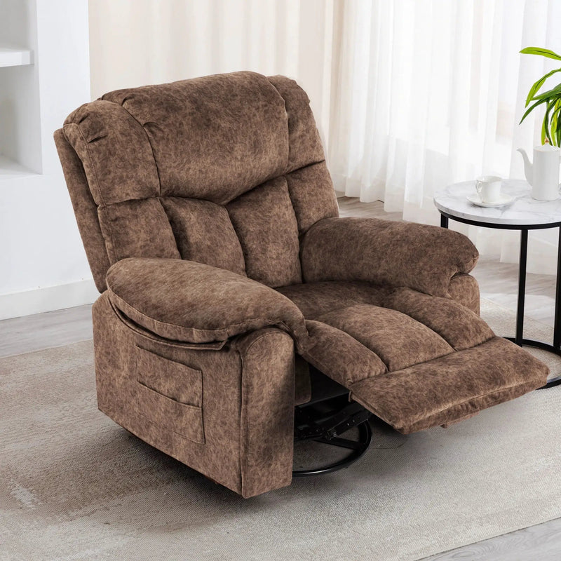 Swivel And Rocking Recliner Chair With Massage And Heating by HouseOfZazla