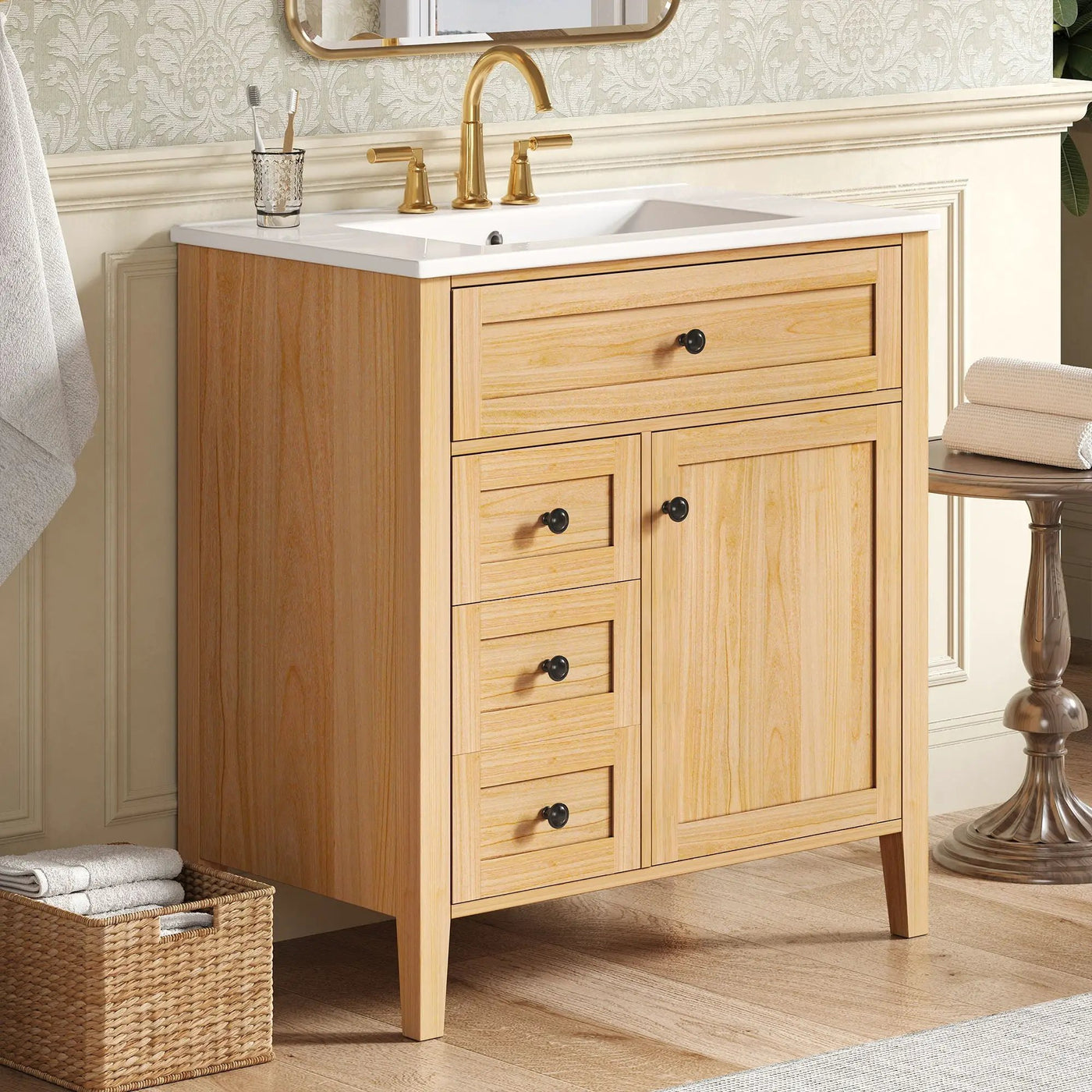 Bathroom Vanity With Sink, Soft Closing Cabinet by HouseOfZazla