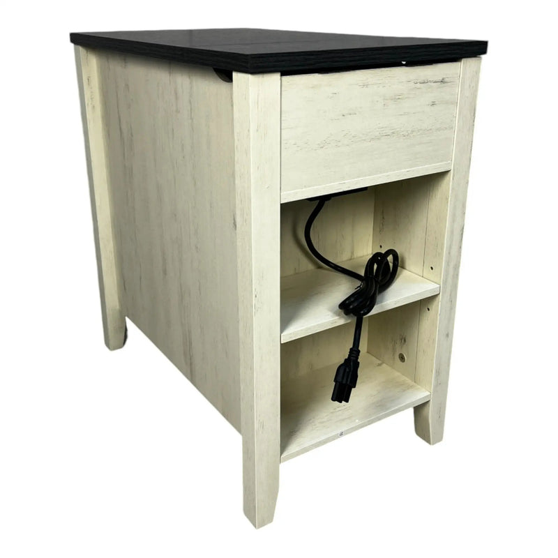 Farmhouse End Table with Charging Station by HouseOfZazla