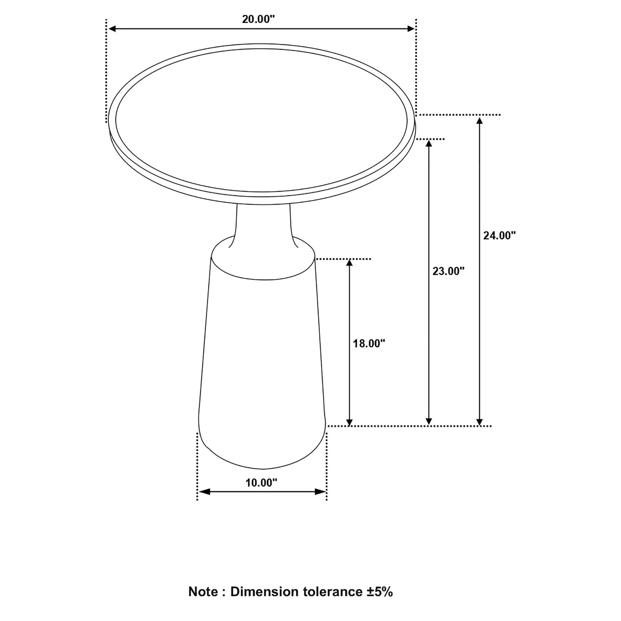 Pedestal Accent Table With Eco Friendly Base And Round Lipped Top - Brown by HouseOfZazla