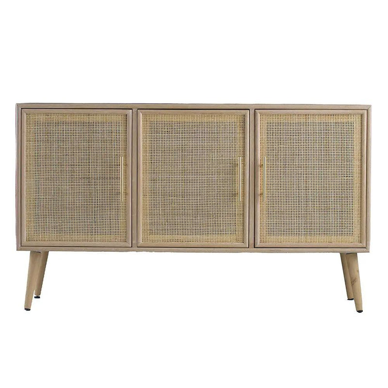 Wooden Accent TV Cabinet With 3 Doors - Brown by Unique Piece Furniture
