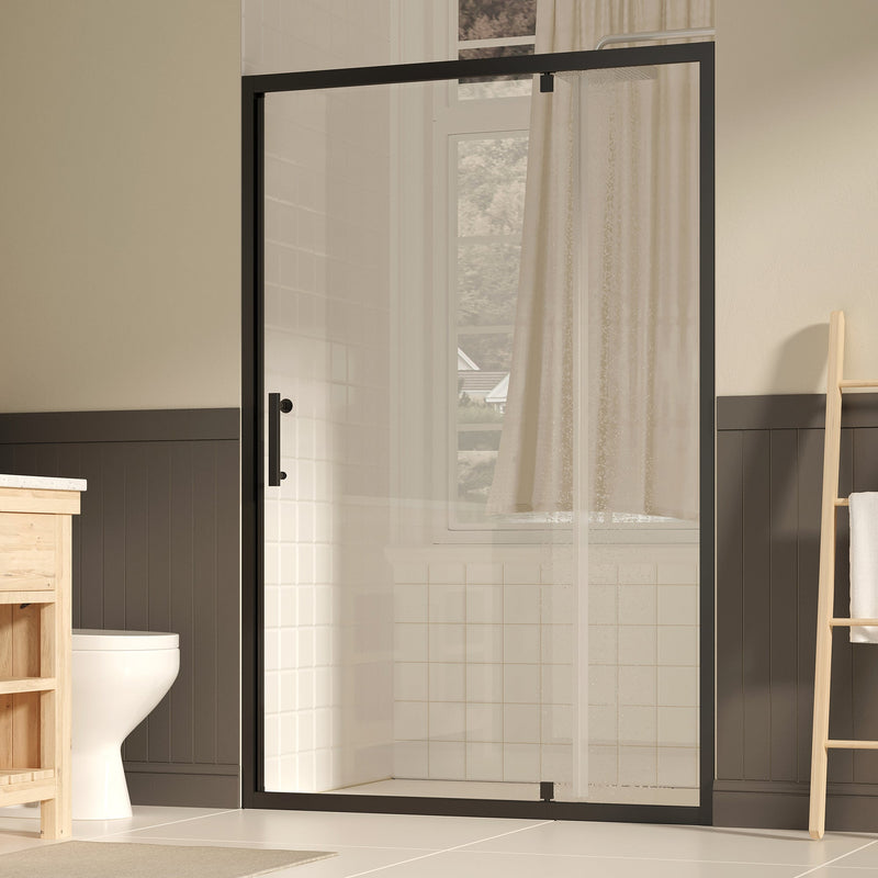 47-49" W × 72" H Pivot Shower Door with Clear Tempered Glass by HouseOfZazla