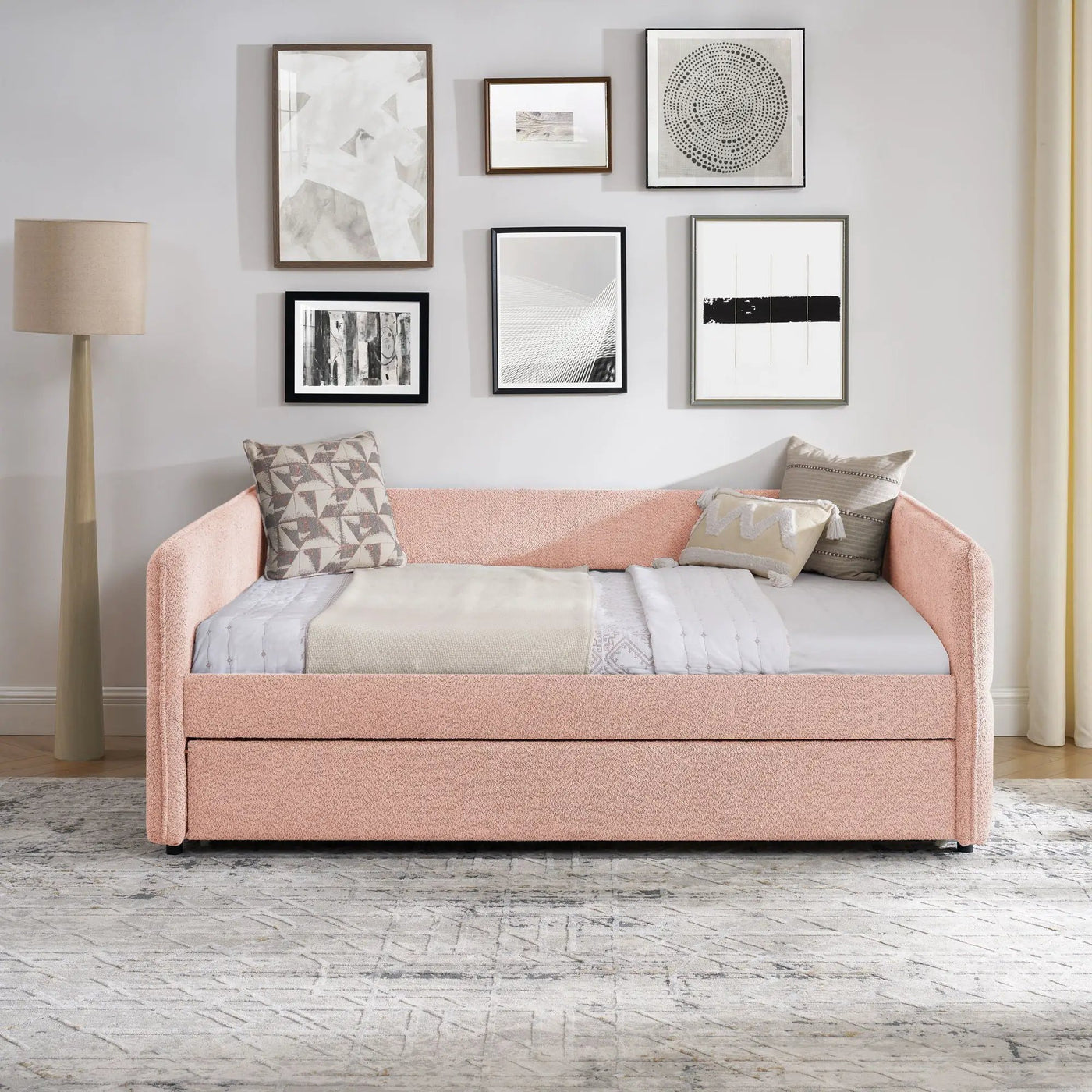 Upholstered Daybed With Pop Up Trundle by Unique Piece Furniture