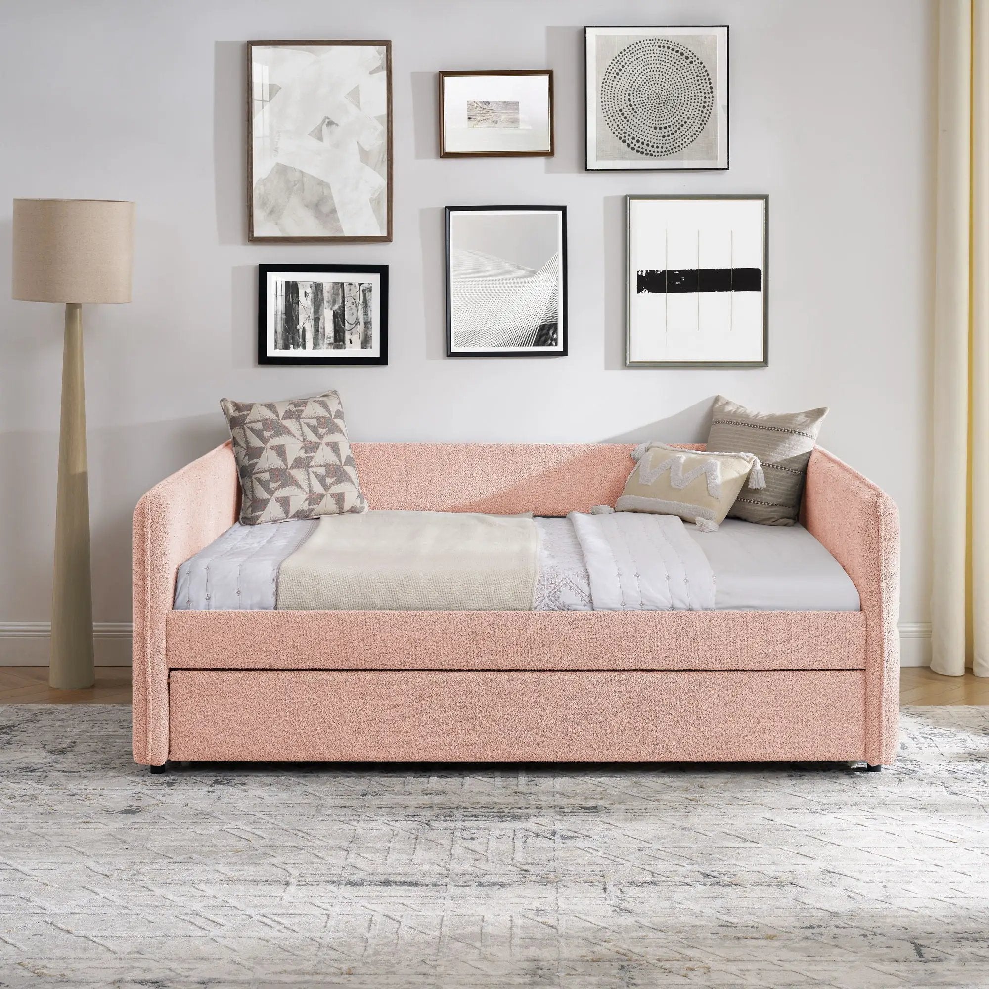 Upholstered Daybed With Pop Up Trundle by Unique Piece Furniture