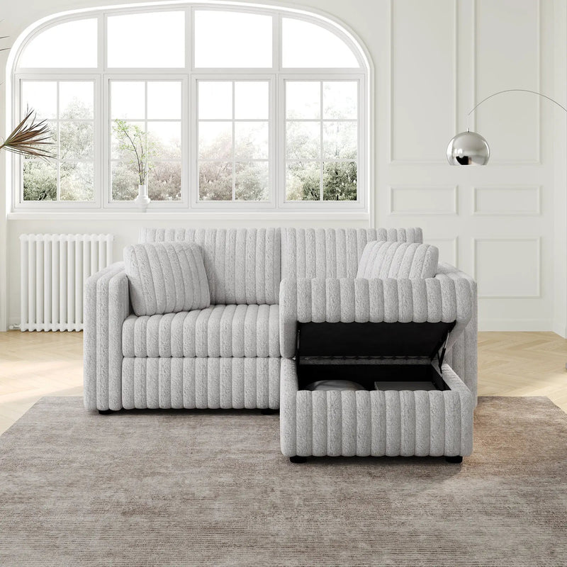 75.6" Soft Modular 2-Person Sofa with Hydraulic Lift by HouseOfZazla