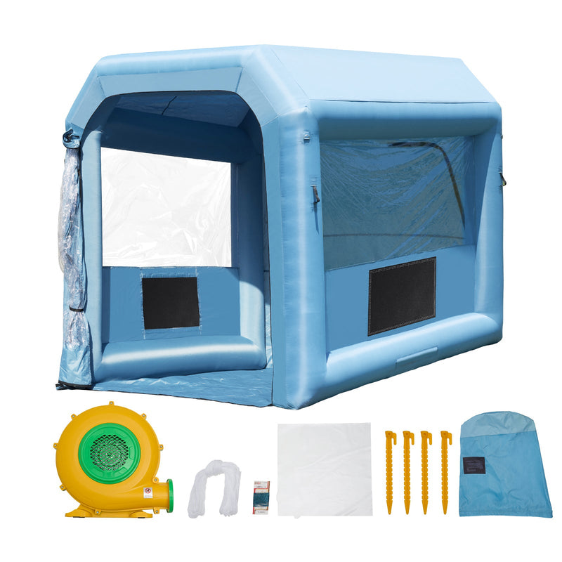 Inflatable Paint Booth, 9.8 x 8.2 x 8.2 ft with Powerful Blower and Air Filter System by HouseOfZazla