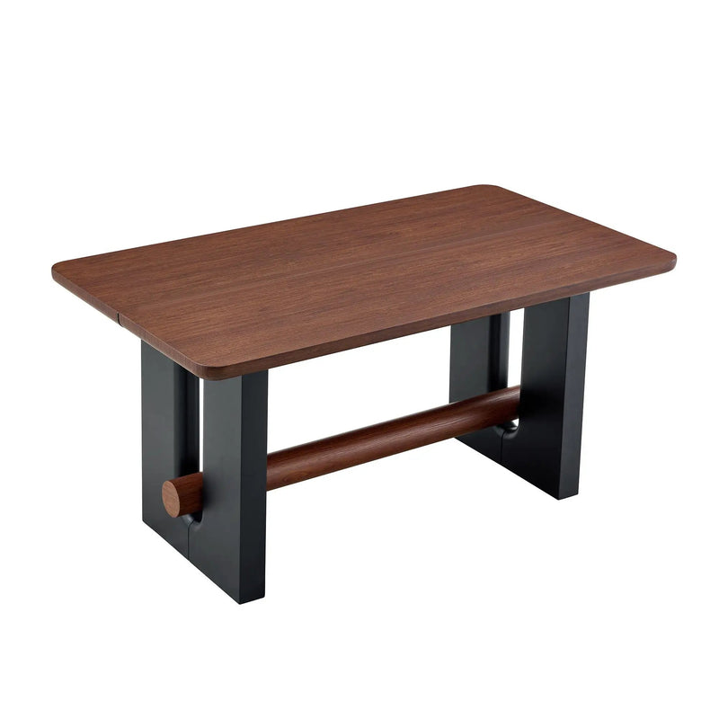 Compact Dining Table - Walnut / Black by HouseOfZazla