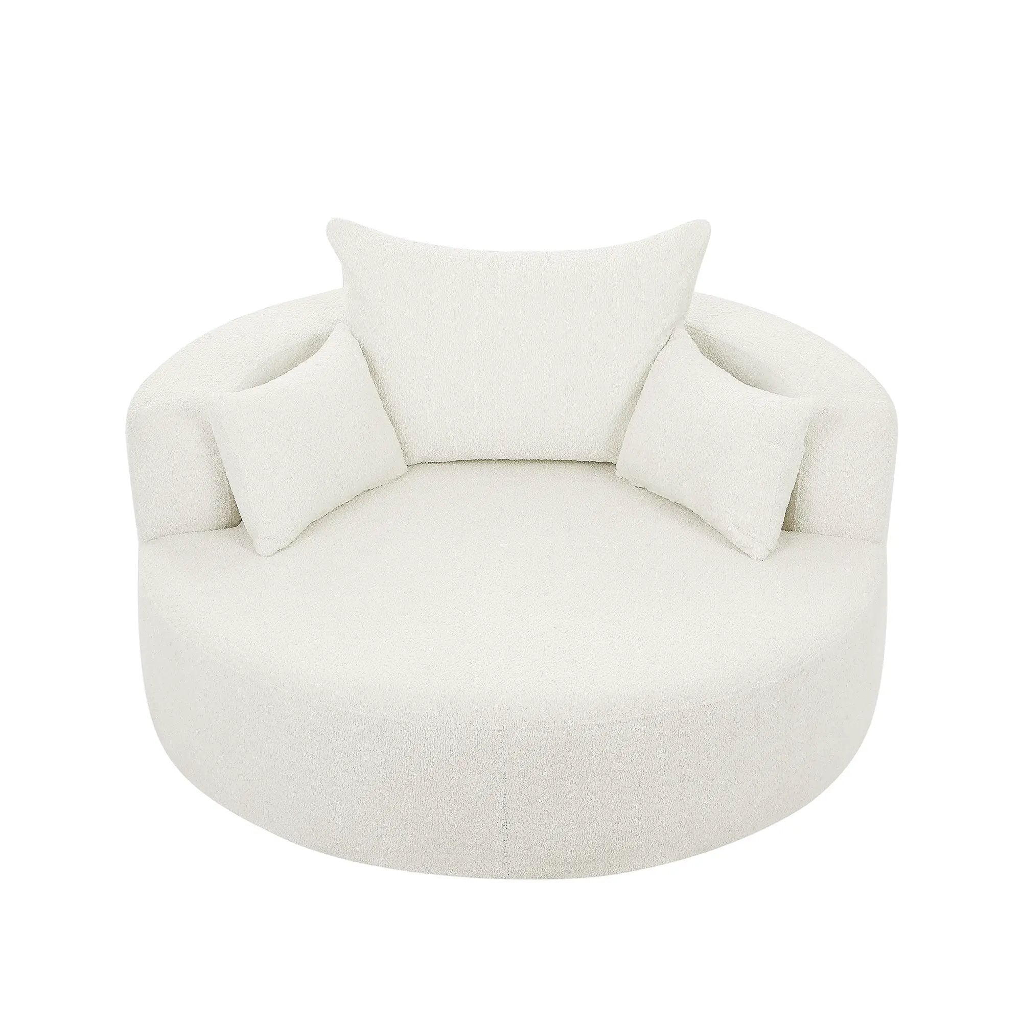 360° Swivel Chair Accent Barrel Chair With Removable Pillows by HouseOfZazla
