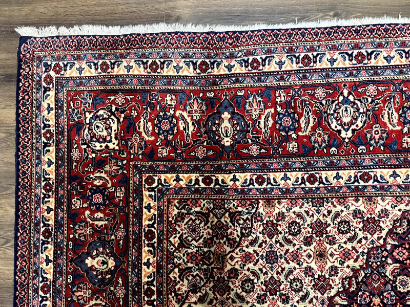 Persian Tabriz Rug 11x14 Navy Blue Herati Wool Carpet by Jewel Rugs