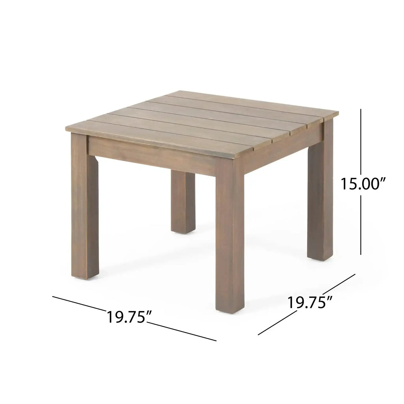 Halcyon Outdoor Side Table With Slat Design by HouseOfZazla