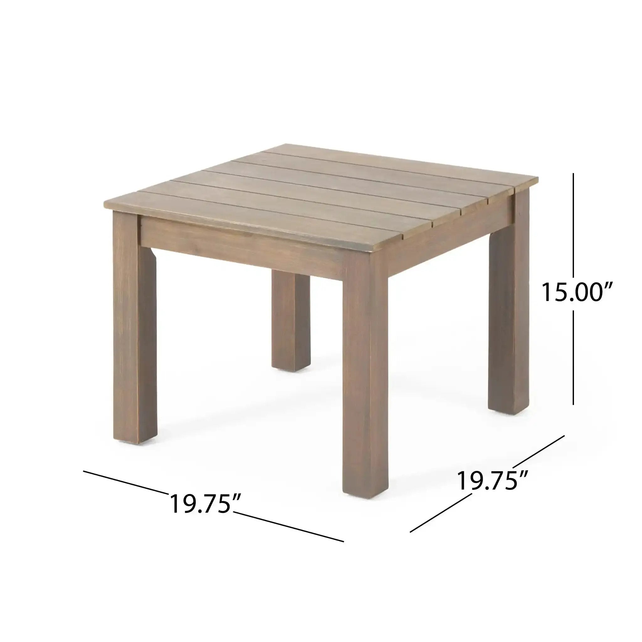 Halcyon Outdoor Side Table With Slat Design by HouseOfZazla