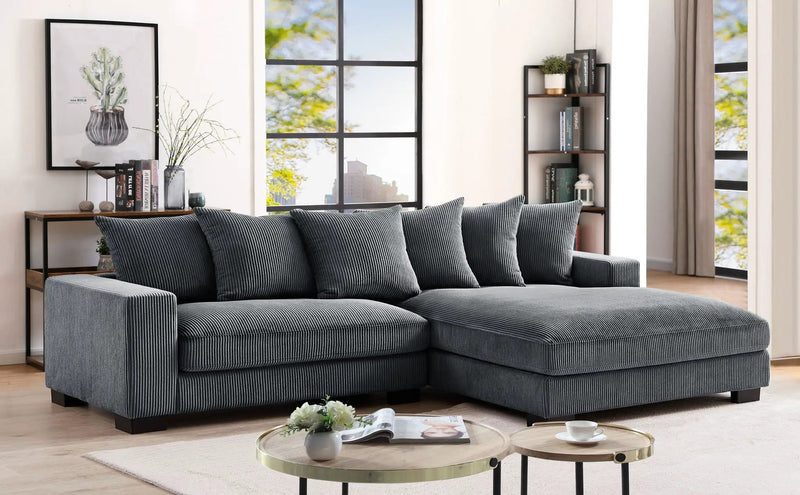 Luxe - Oversized 2 Piece Sectional Couches For Living Room, L Shaped Sofa With Chaise by HouseOfZazla