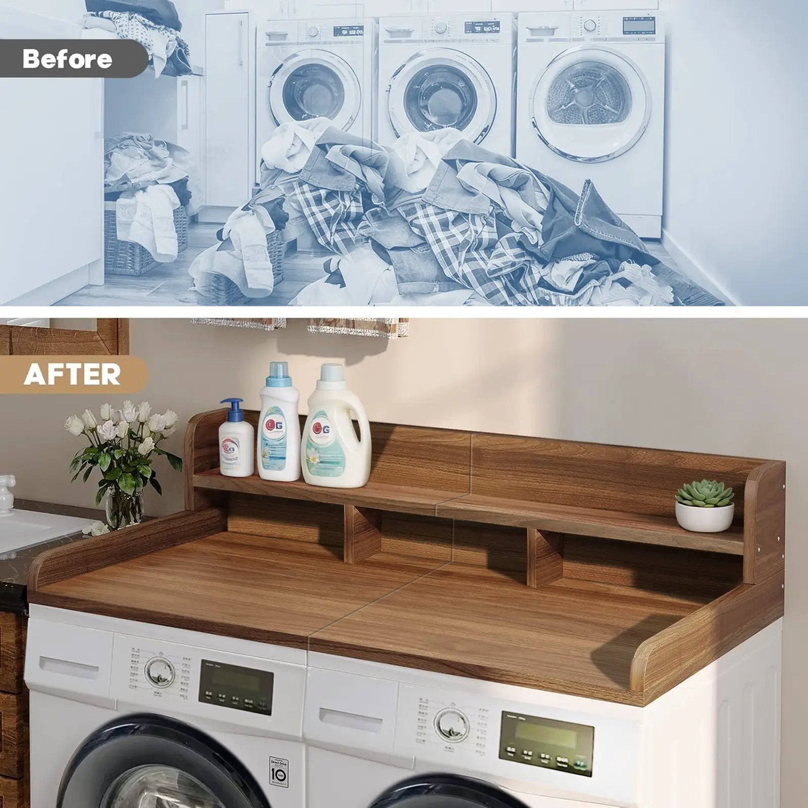 Washer Dryer Countertop with Non-Slip Pads by HouseOfZazla