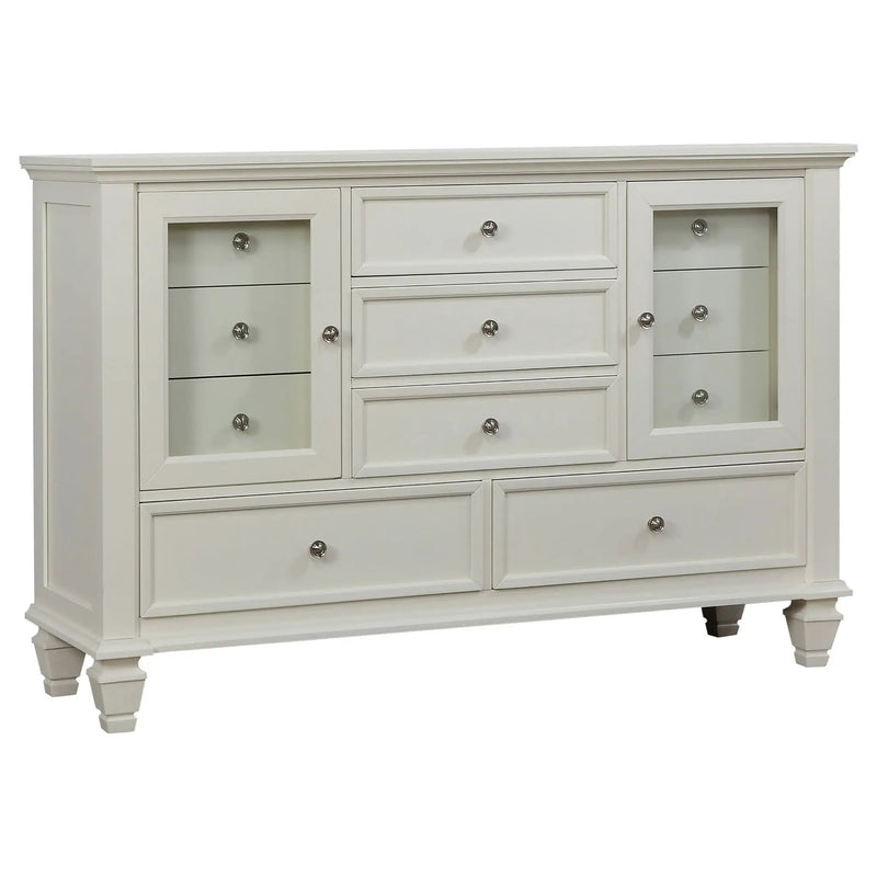 Sandy Beach 5-piece California King Bedroom Set Cream White by Unique Piece Furniture