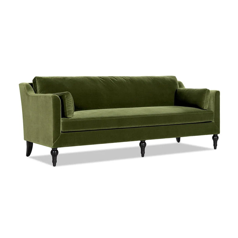 Josephine 84.5" Upholstered Modern Sofa, Olive by HouseOfZazla