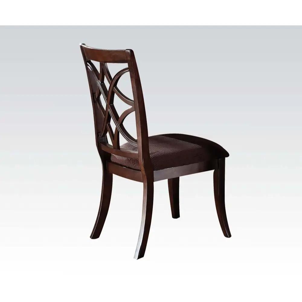 Keenan - Side Chair (Set of 2) - Brown Microfiber & Dark Walnut by Unique Piece Furniture