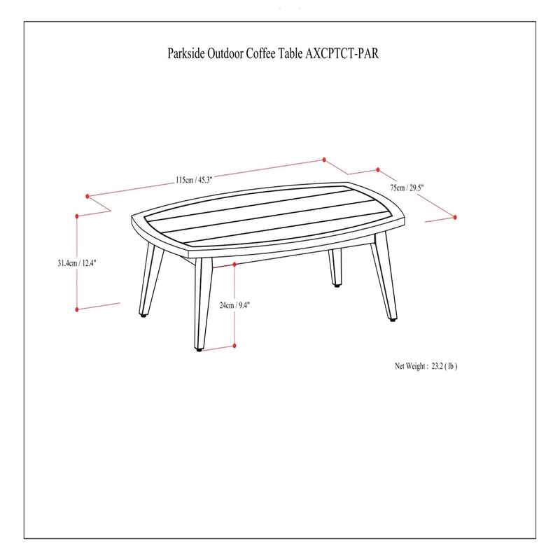 Parkside - Outdoor Coffee Table - Light Teak by Unique Piece Furniture