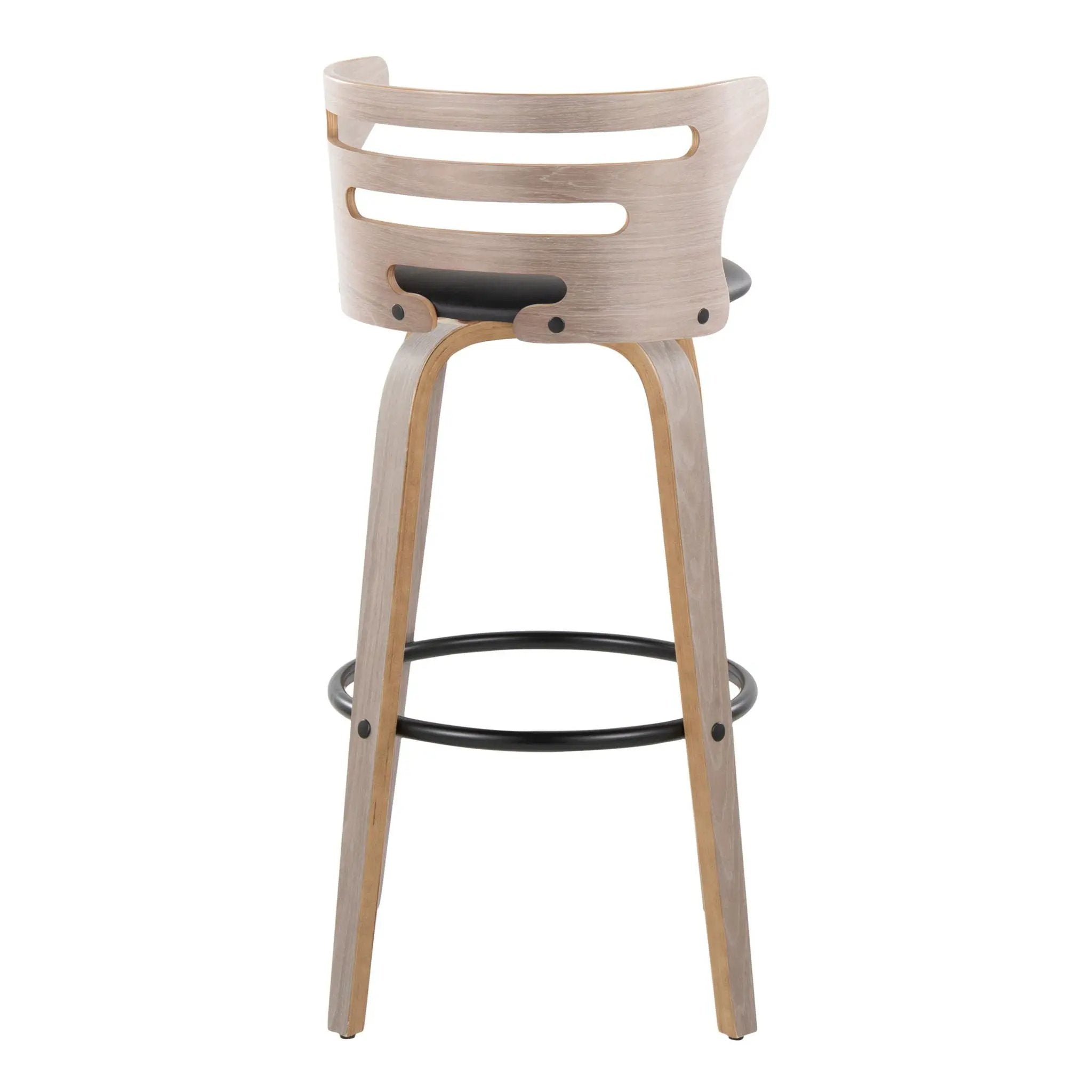 Cosini - Mid Century Modern Fixed Height, Barstool & Swivel And Round Footrest (Set of 2) by Unique Piece Furniture