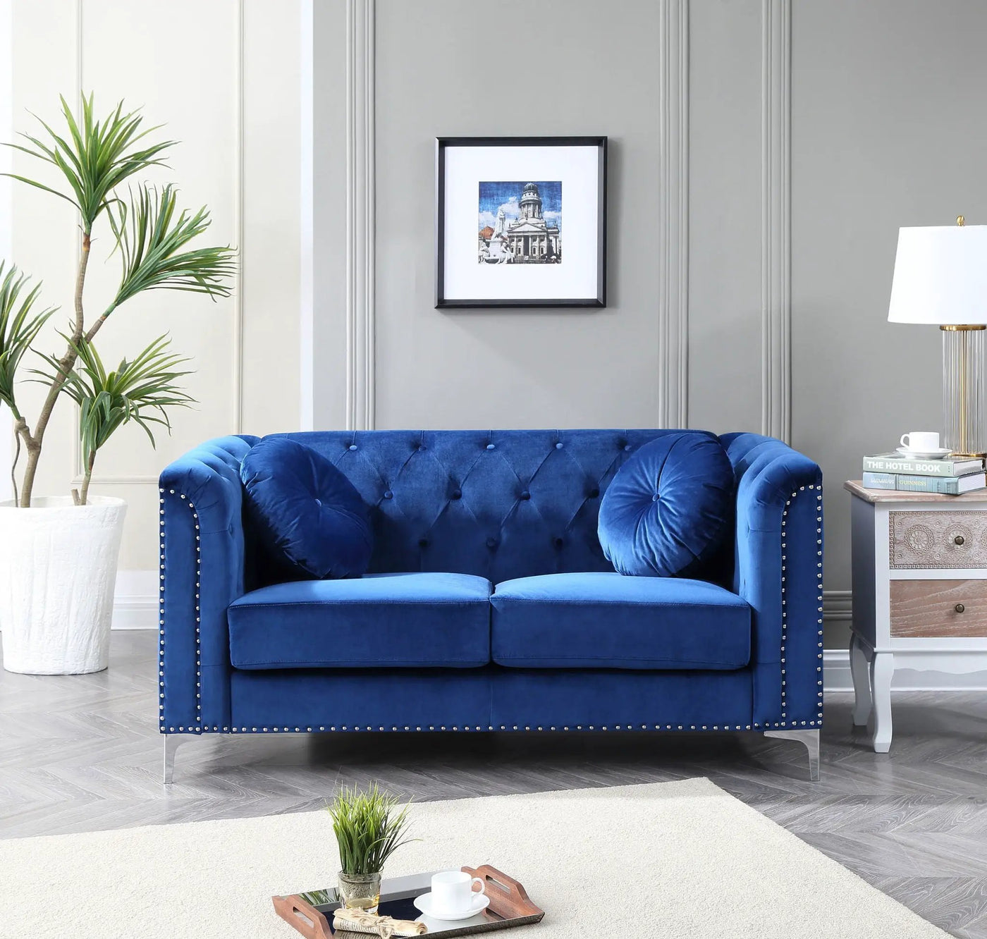 Stylish Sloped Arm Loveseat by HouseOfZazla