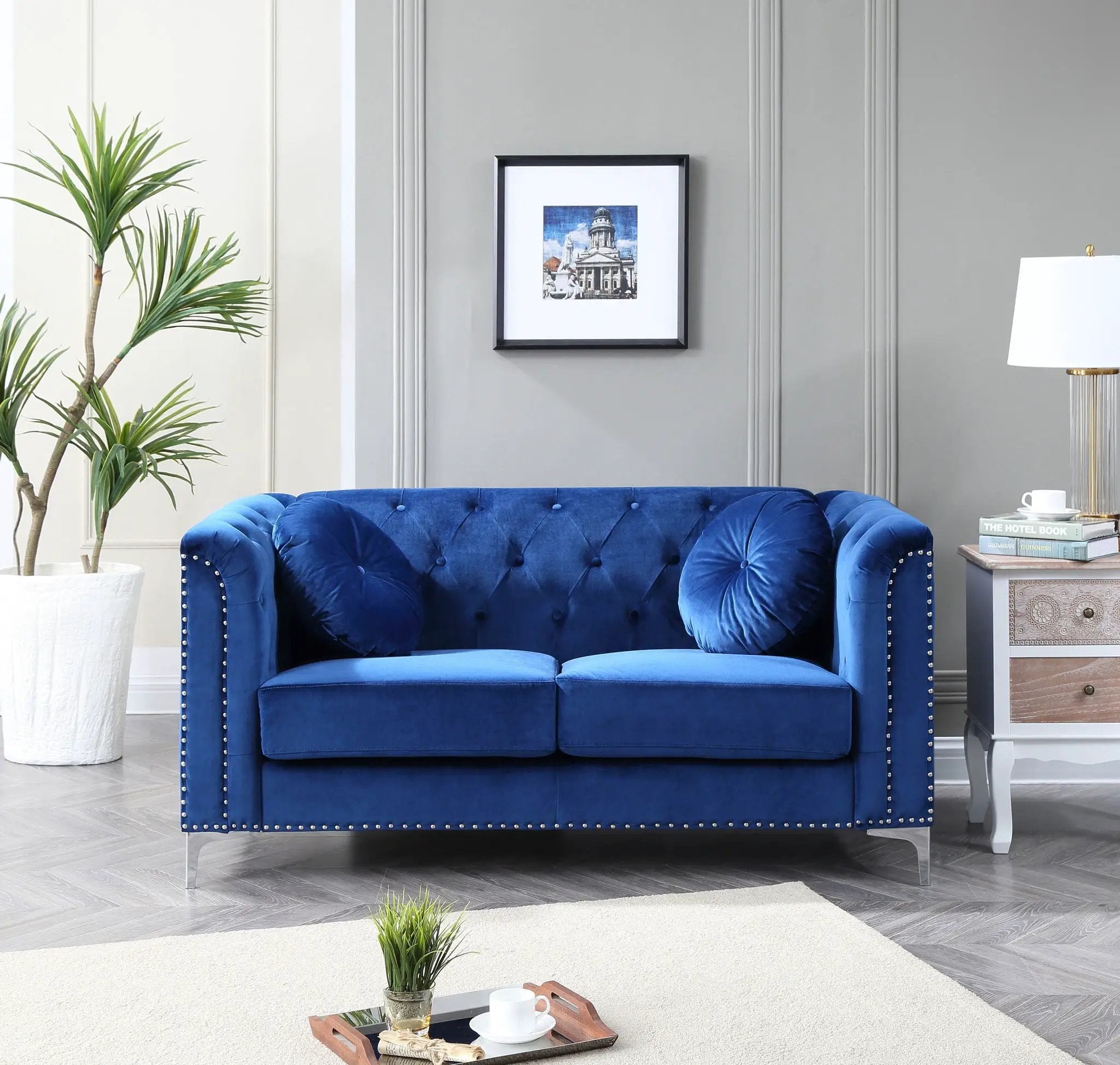 Stylish Sloped Arm Loveseat by HouseOfZazla