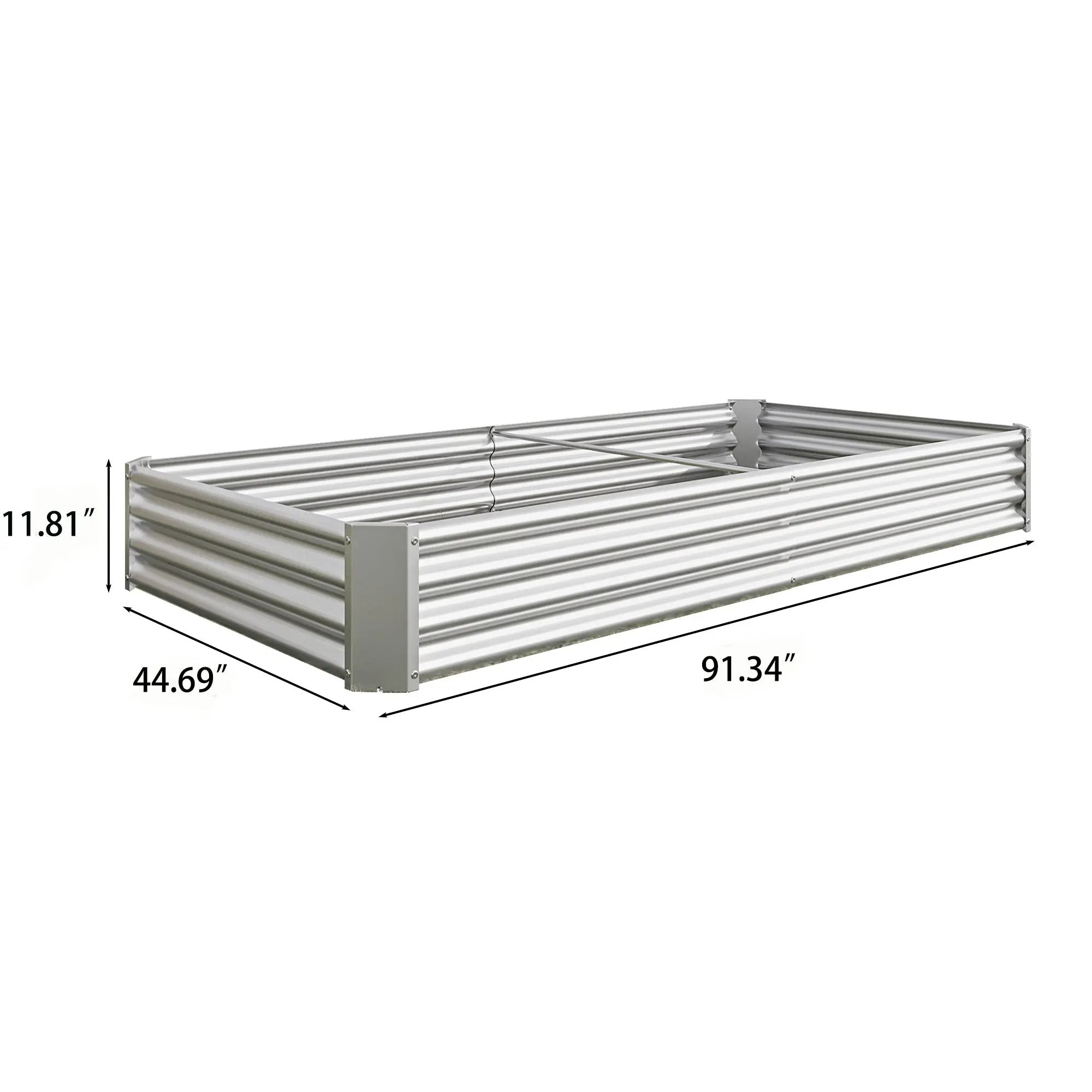 Raised Garden Bed Kit - Metal 7.6x3.7x0.98 ft by HouseOfZazla