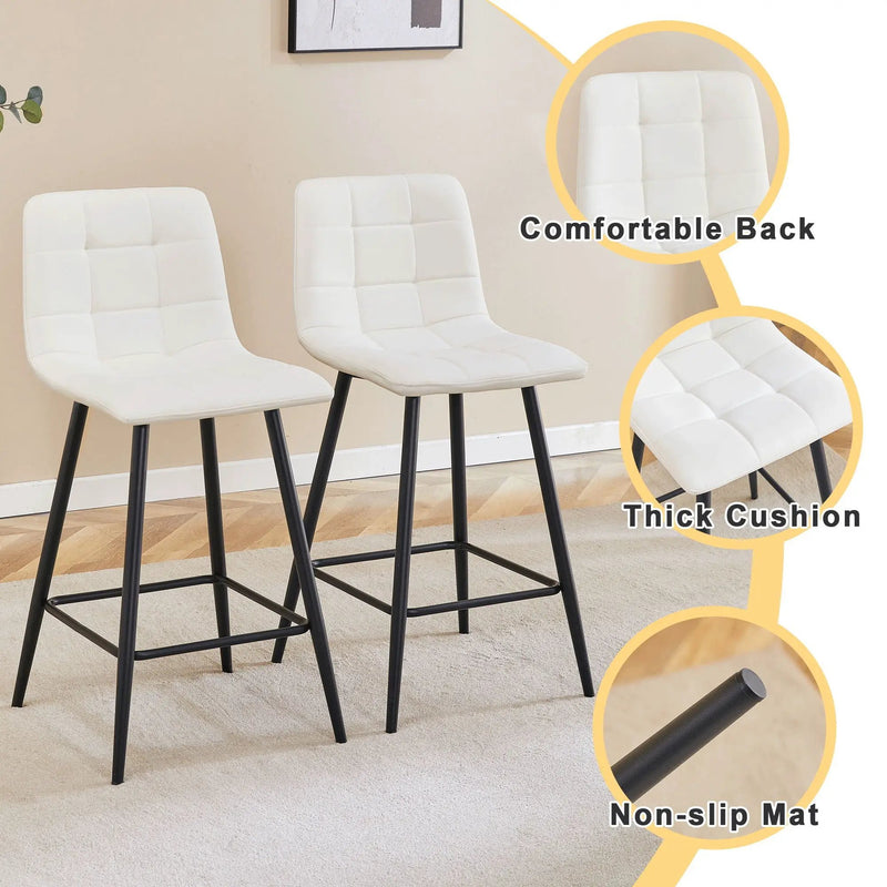 Bar Chair Set Comfortable With Metal Legs And Ergonomic Design by Unique Piece Furniture