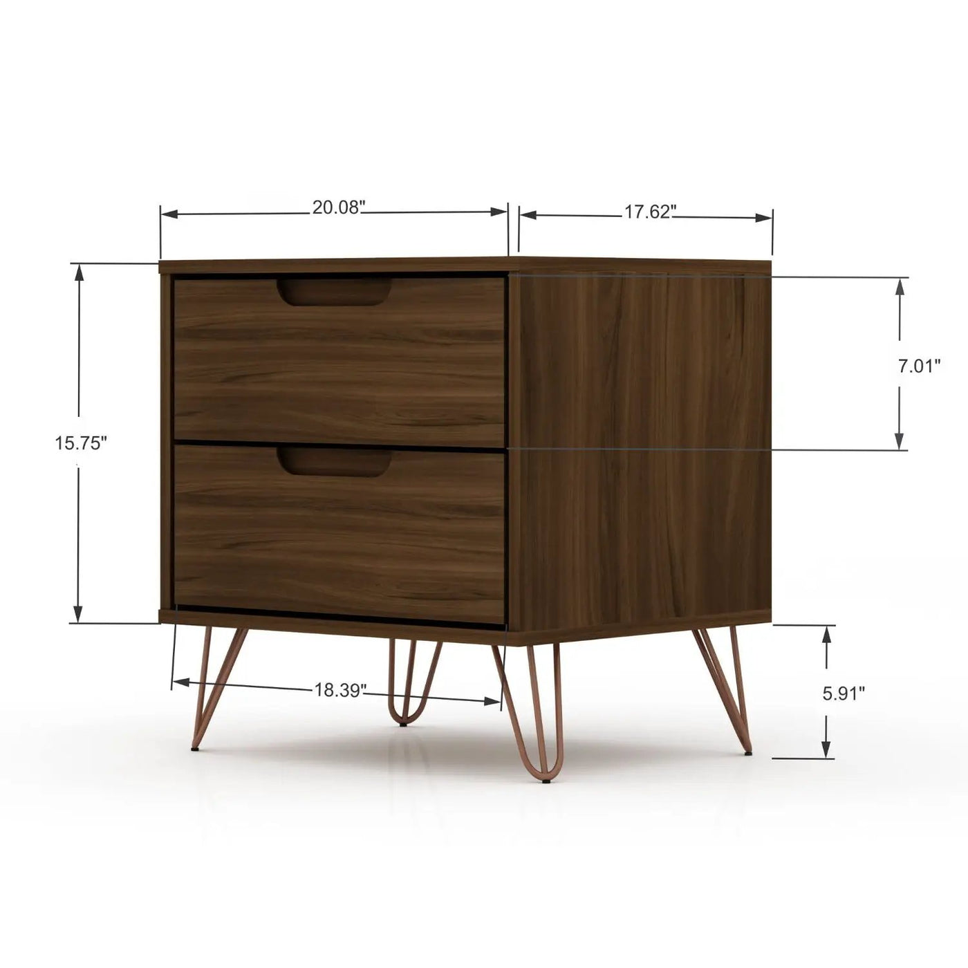 Rockefeller - 2 Drawer Nightstand by HouseOfZazla