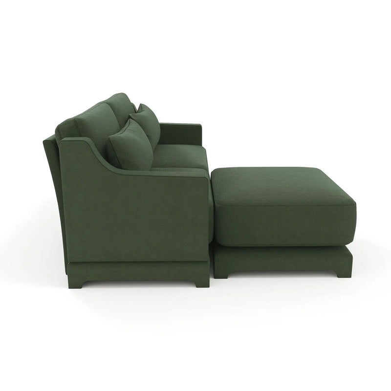 Stylish Sofa With Ottoman And Lumbar Pillows, Ergonomic Design by HouseOfZazla