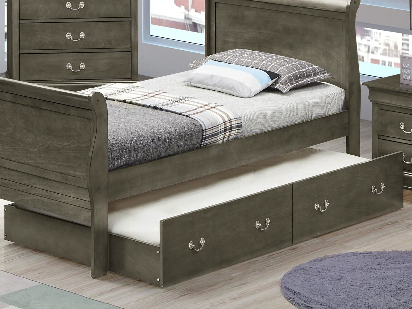 Elegant Trundle Bed With Timeless Charm by HouseOfZazla