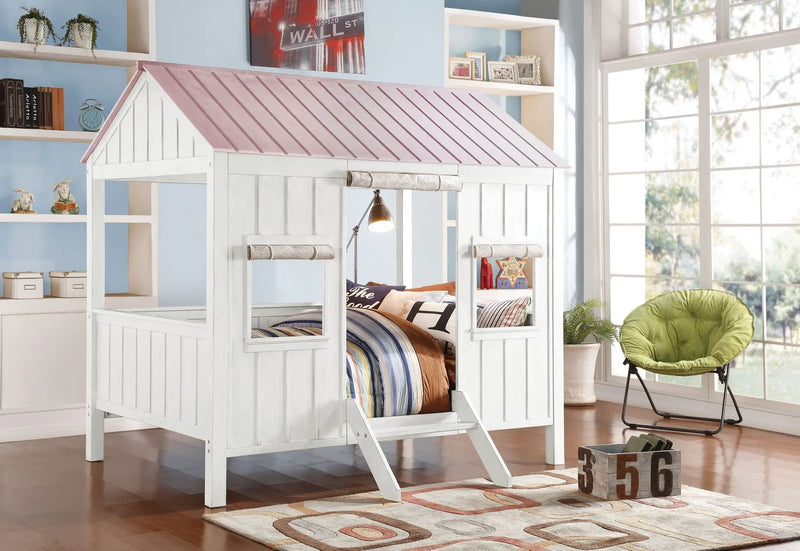 Spring - Full Bed - White / Pink by HouseOfZazla