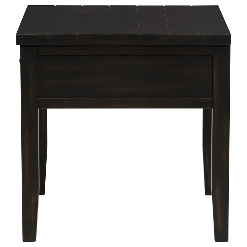 Concord 1-drawer Square End Table Distressed Java by Unique Piece Furniture